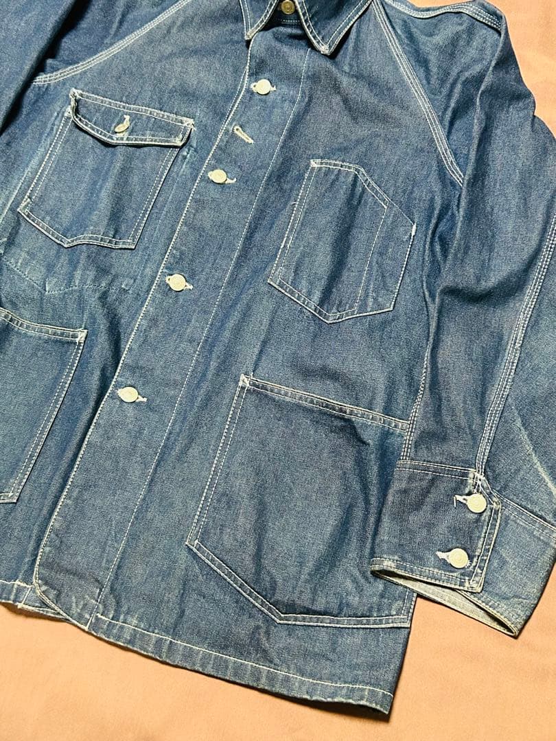 希少濃紺 80s 90s BROOKLYN OVERALL デニム カバーオール