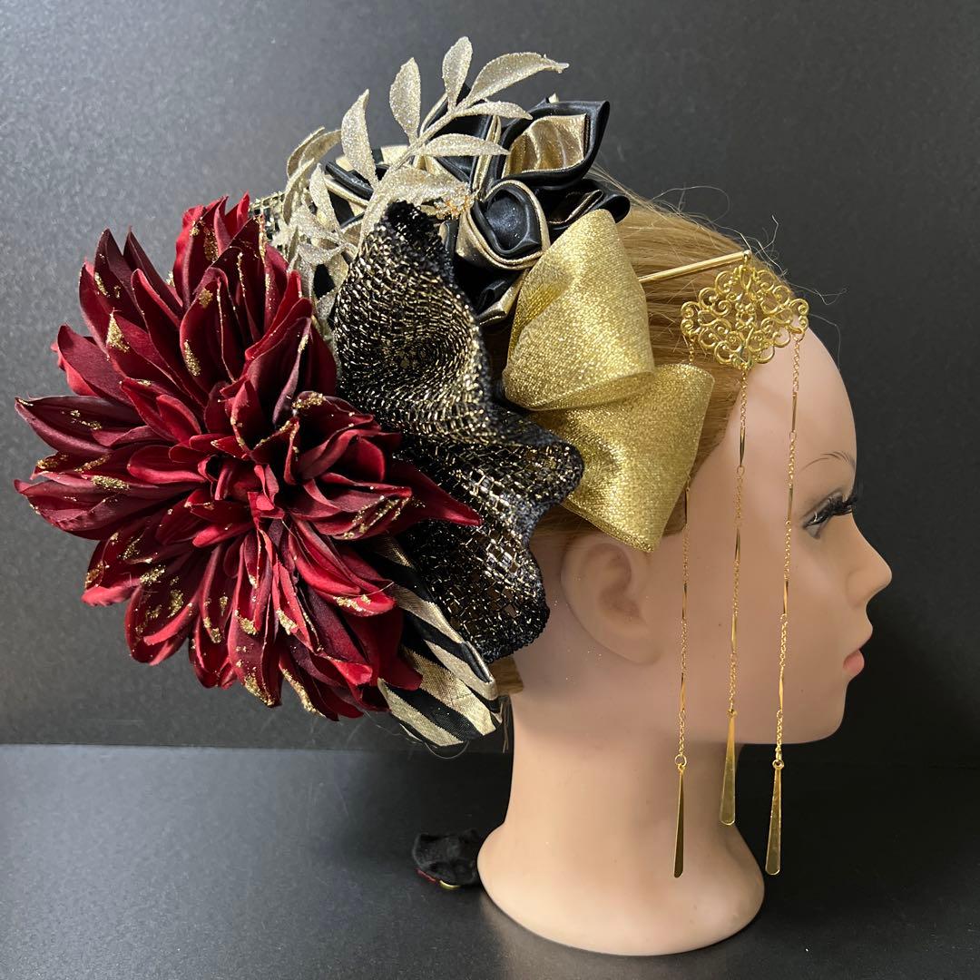 髪飾り・成人式・結婚式・かんざし・ヘッドドレス・振袖・ド派手・超豪華・特大花