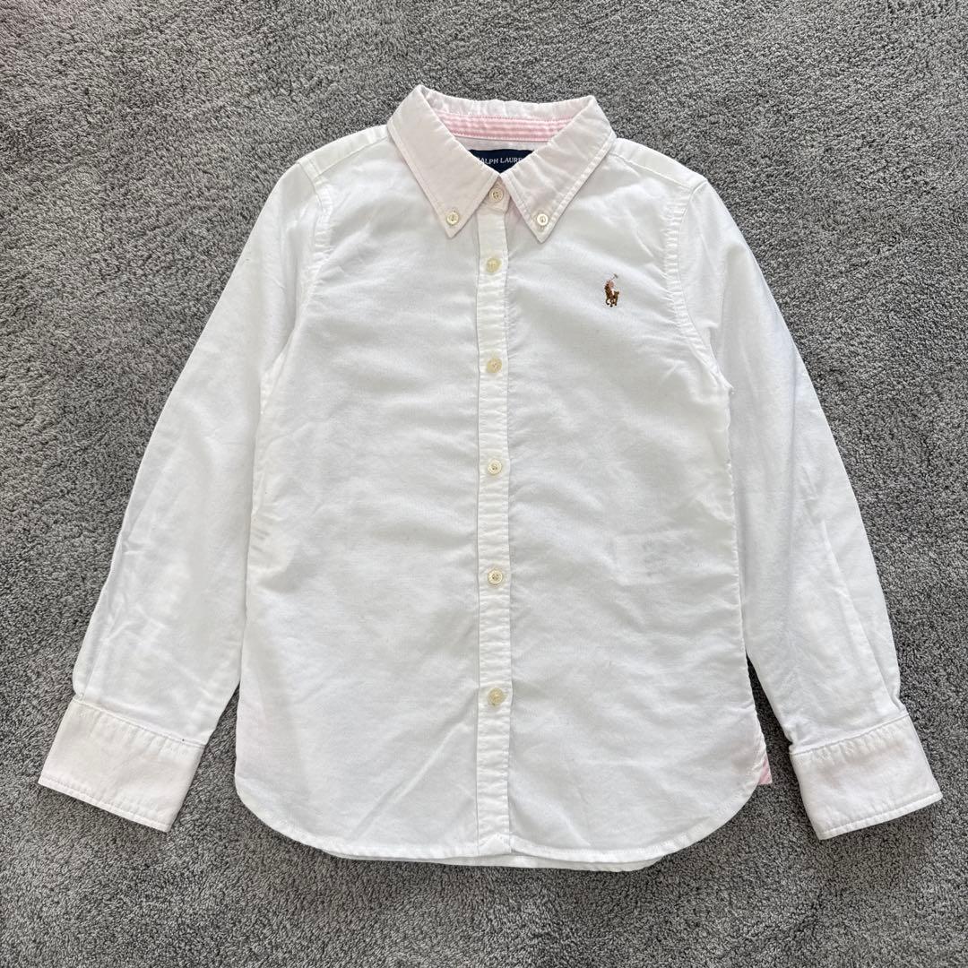 【120】ラルフローレン　キッズフォーマル シャツニットベストパンツ３点セット