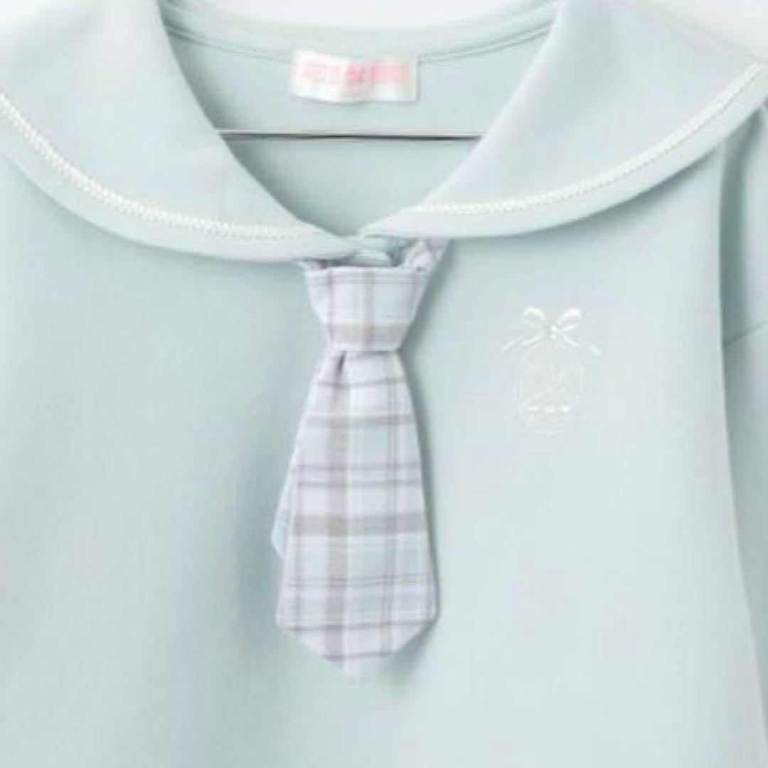 メゾピアノ セーラー短丈プルオーバー＆長袖Tシャツセット　130