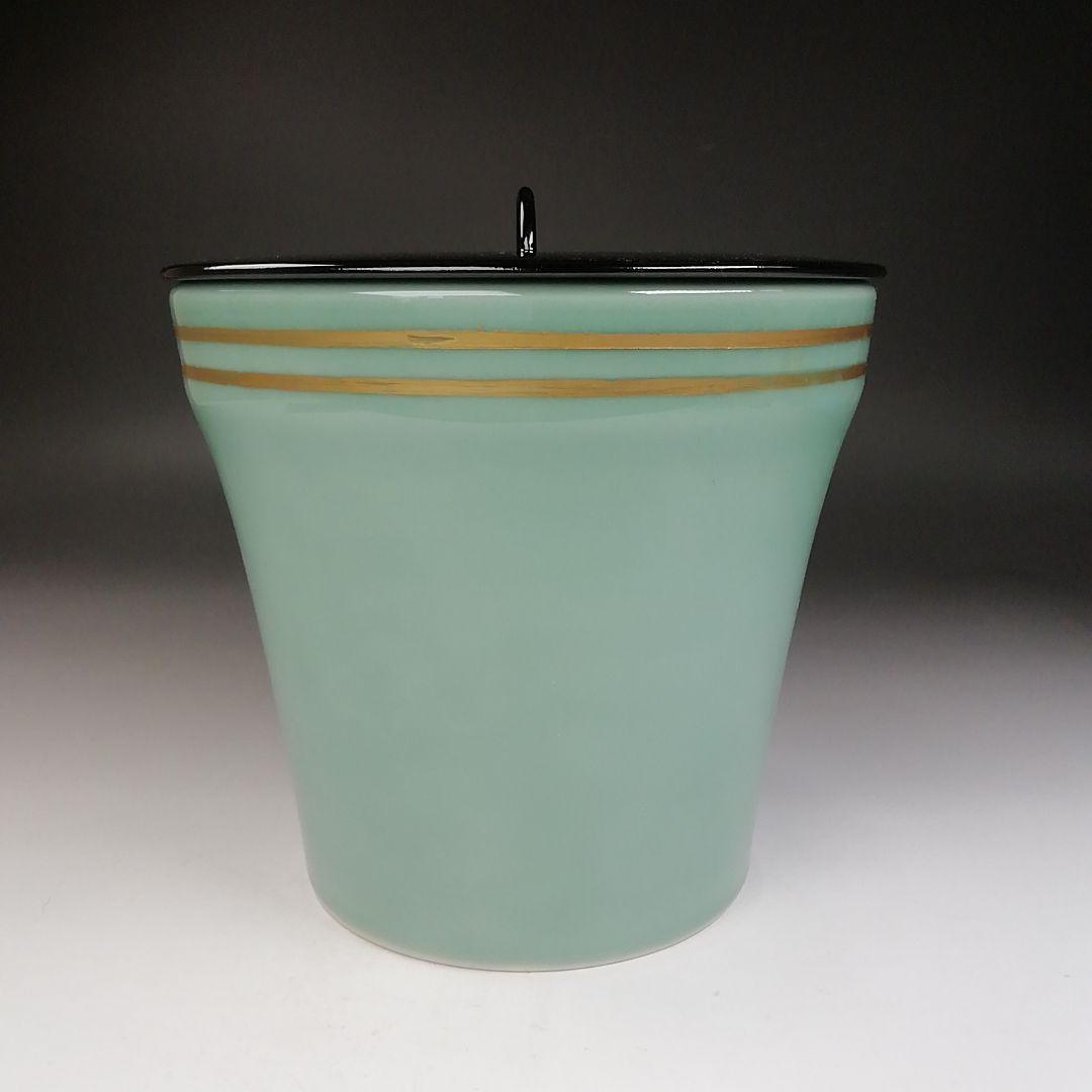 Ｔ８４４　水指　『末広　高麗青磁　一重口水指』『瑞豊 造』　共箱　茶道具