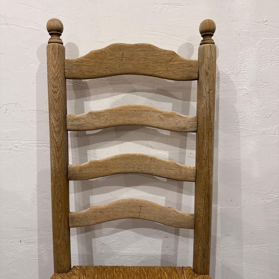 Saminaru様ダイニングチェア　カフェチェア　藁座面　剥離　3