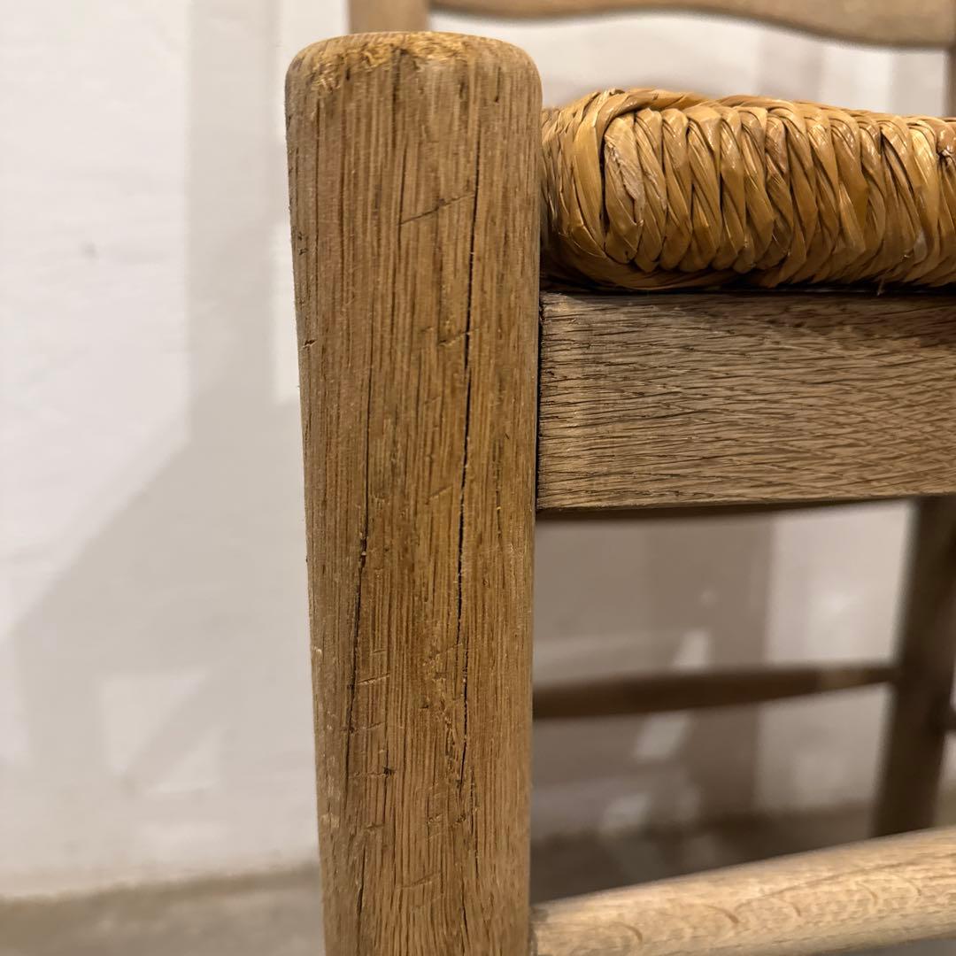 Saminaru様ダイニングチェア　カフェチェア　藁座面　剥離　3