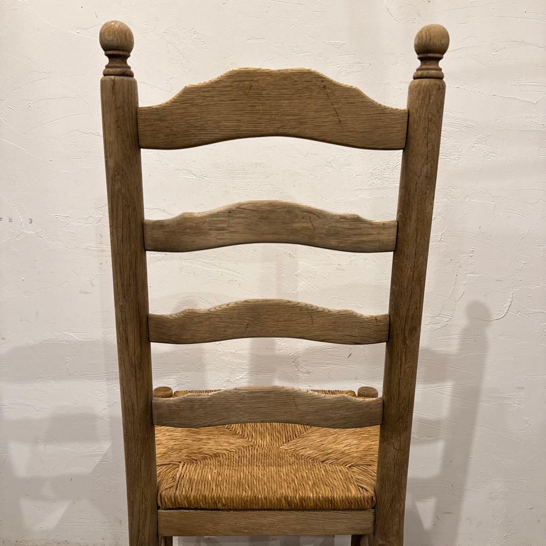 Saminaru様ダイニングチェア　カフェチェア　藁座面　剥離　3