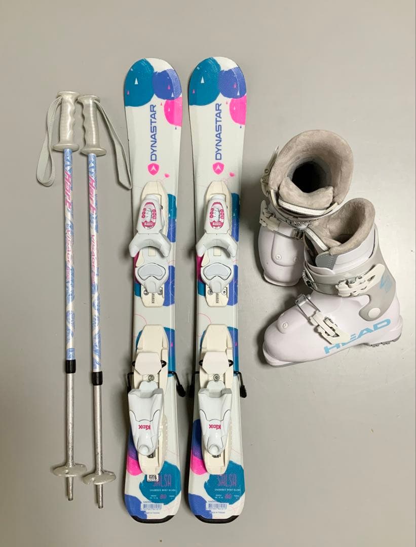 良品　ジュニアスキー 4点セット DYNASTAR 板80cm／靴19cm