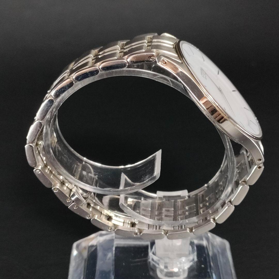 美品　CITIZEN　シチズン　ホワイト　シルバー　ソーラー　腕時計　メンズ