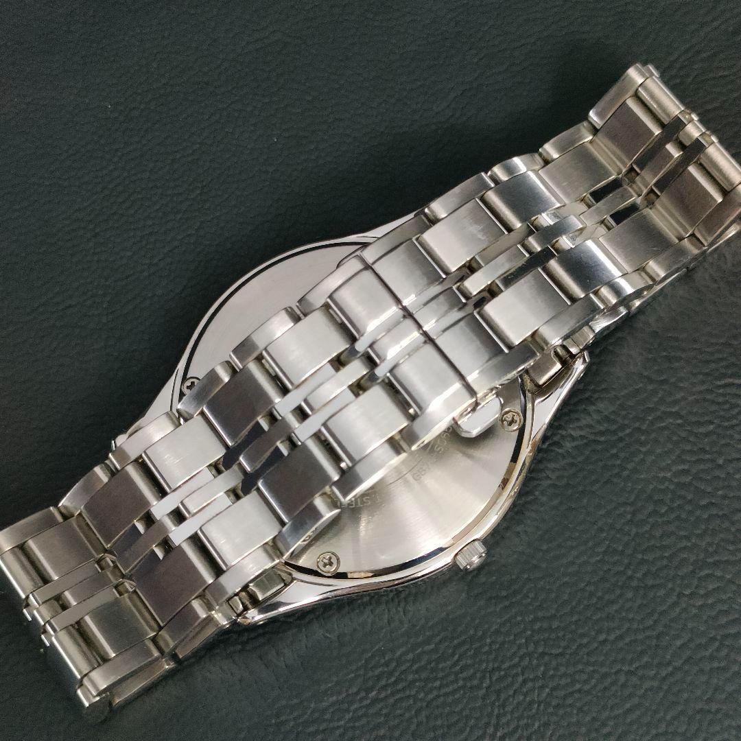 美品　CITIZEN　シチズン　ホワイト　シルバー　ソーラー　腕時計　メンズ