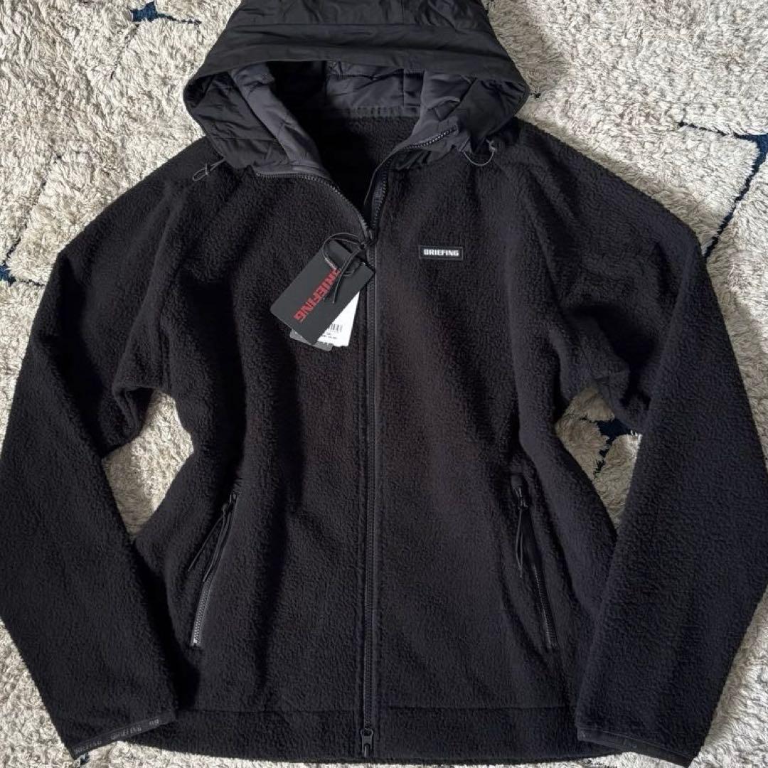 【タグ付き✨】ブリーフィング　フリース　ボア　ジャケット　ジップ　中綿　ブラック