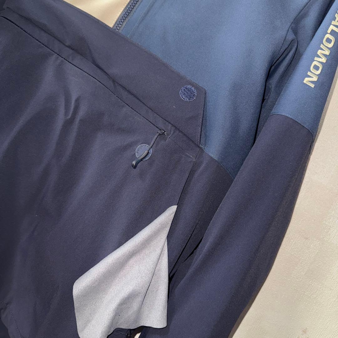 SALOMON NO DRAMAフード付きウェア ネイビー