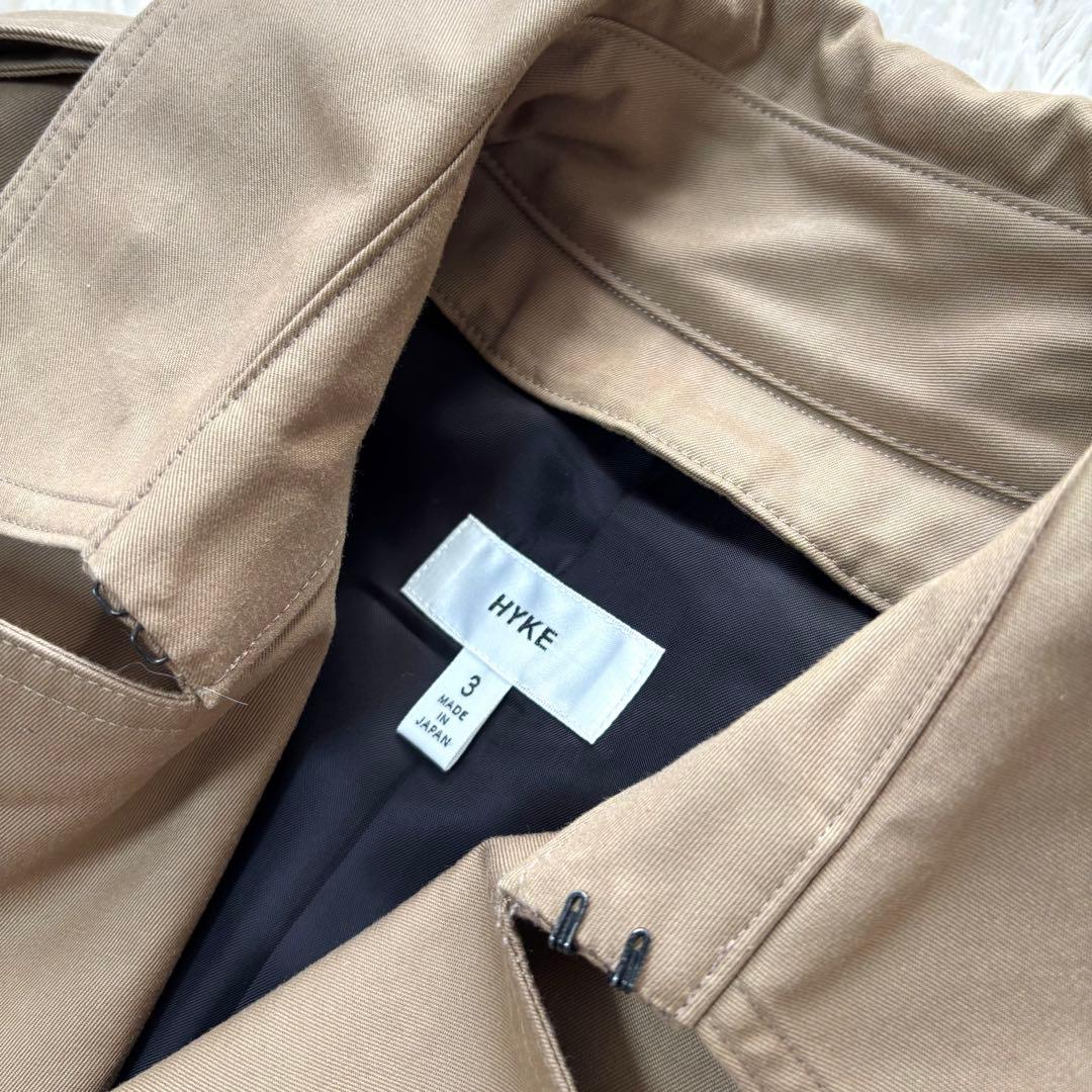 HYKE TRENCH COAT トレンチコート ベルト ボタン完備 ベージュ