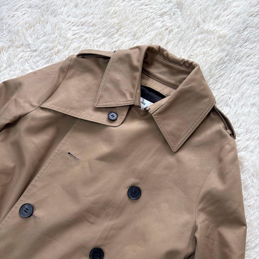 HYKE TRENCH COAT トレンチコート ベルト ボタン完備 ベージュ