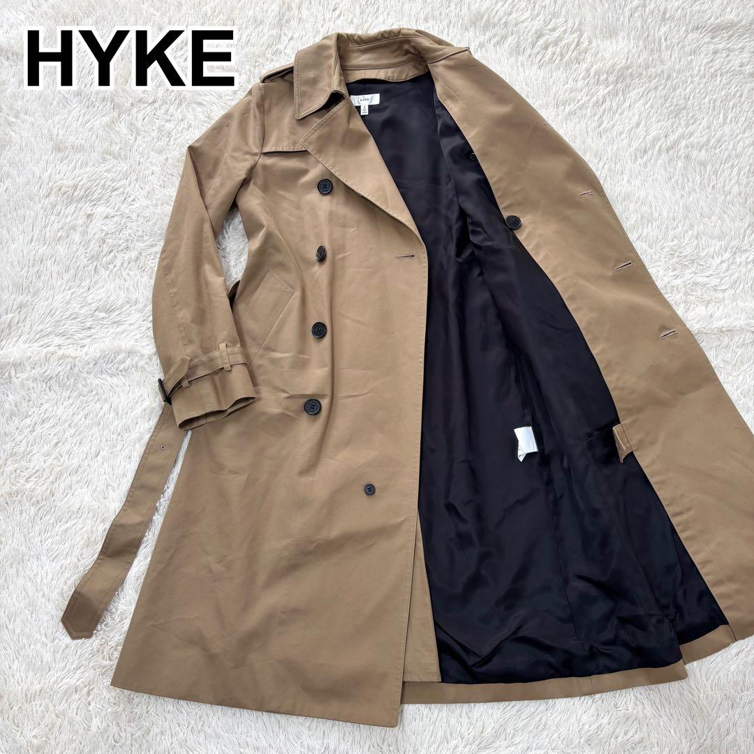 HYKE TRENCH COAT トレンチコート ベルト ボタン完備 ベージュ