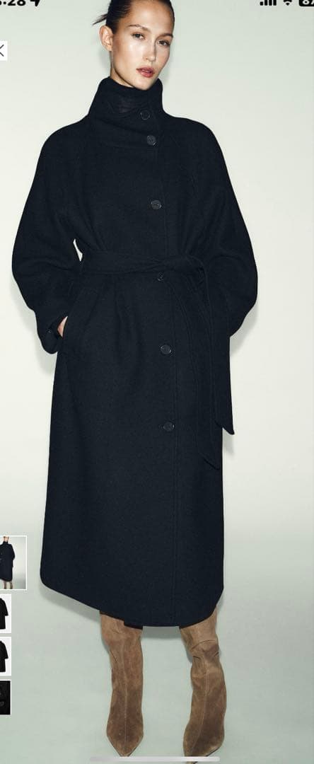完売新品未使用タグ付き ハイネックウールコート