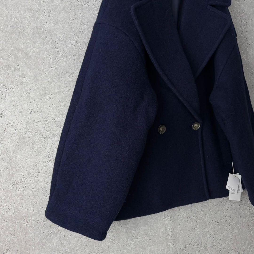 近年✨コラージュガリャルダガランテ　圧縮ウールコート　ネイビー