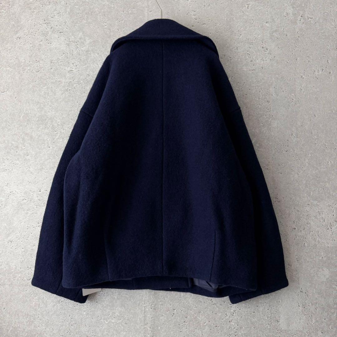 近年✨コラージュガリャルダガランテ　圧縮ウールコート　ネイビー