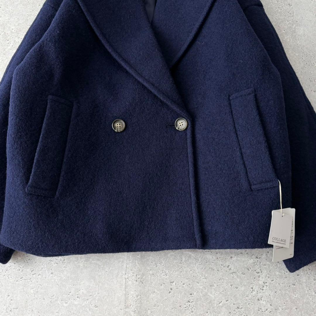 近年✨コラージュガリャルダガランテ　圧縮ウールコート　ネイビー