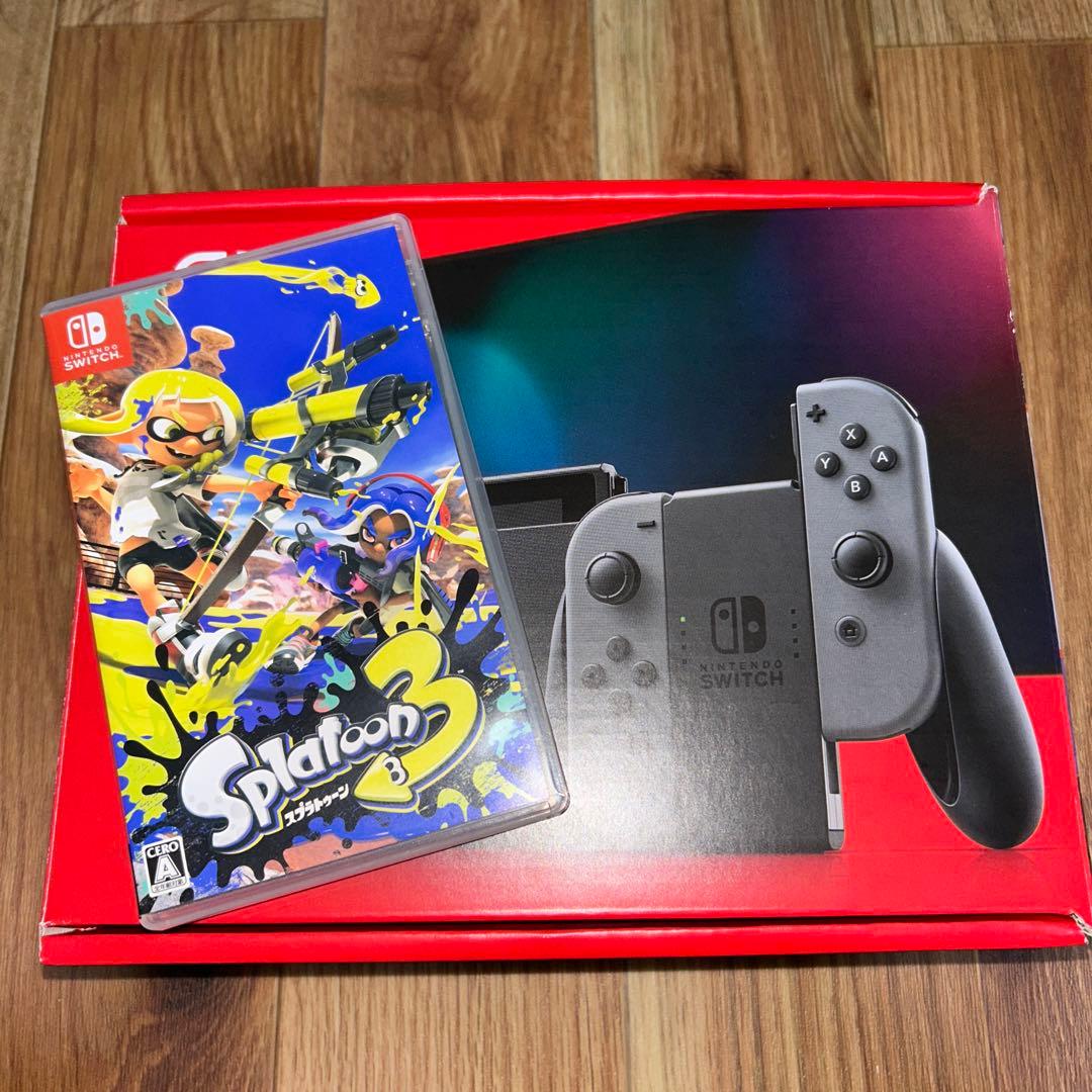 美品　Nintendo Switch 本体一式+スプラトゥーン3カセット付き