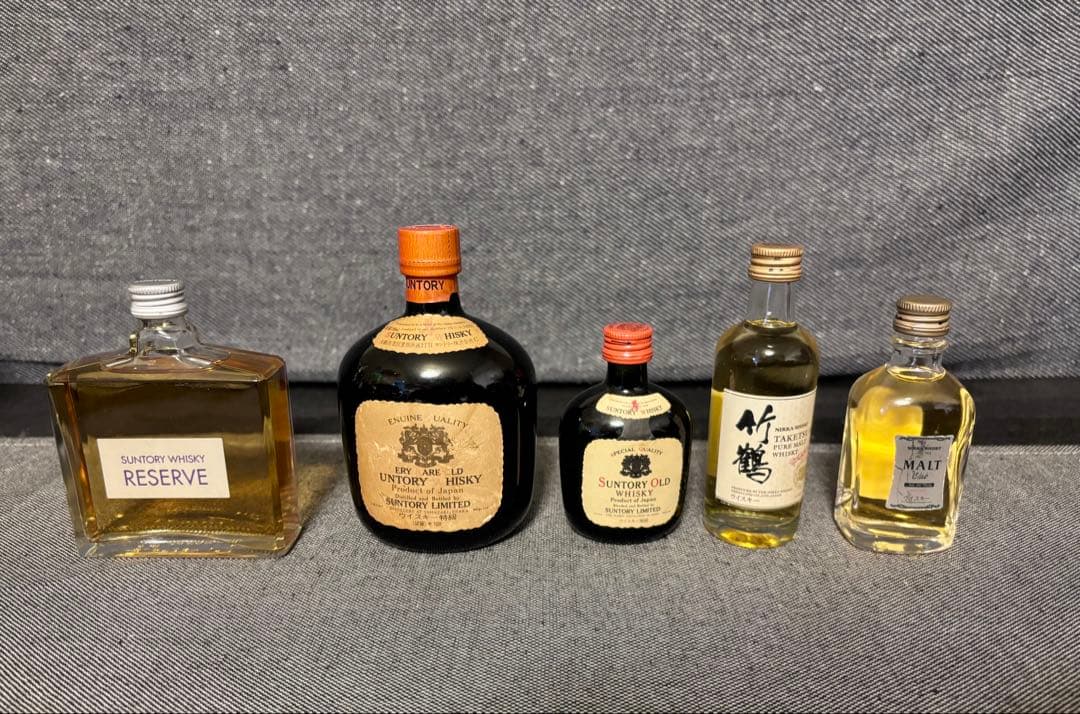 ニッカウヰスキー　鶴　ピュアモルトなど　ウイスキー古酒　ミニボトル　10本セット