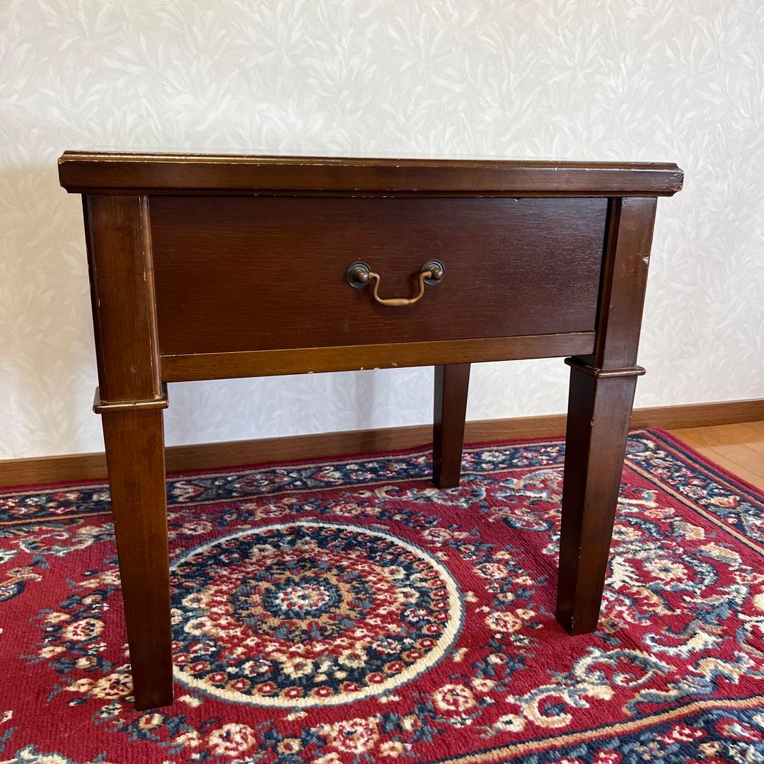 アンティーク サイドテーブル ナイトテーブル 木製