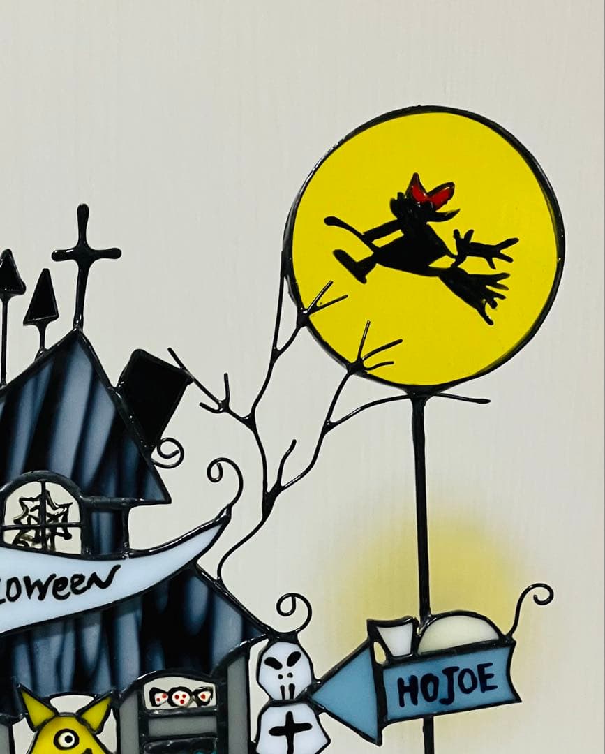 ステンドグラス　ハロウィンの屋台