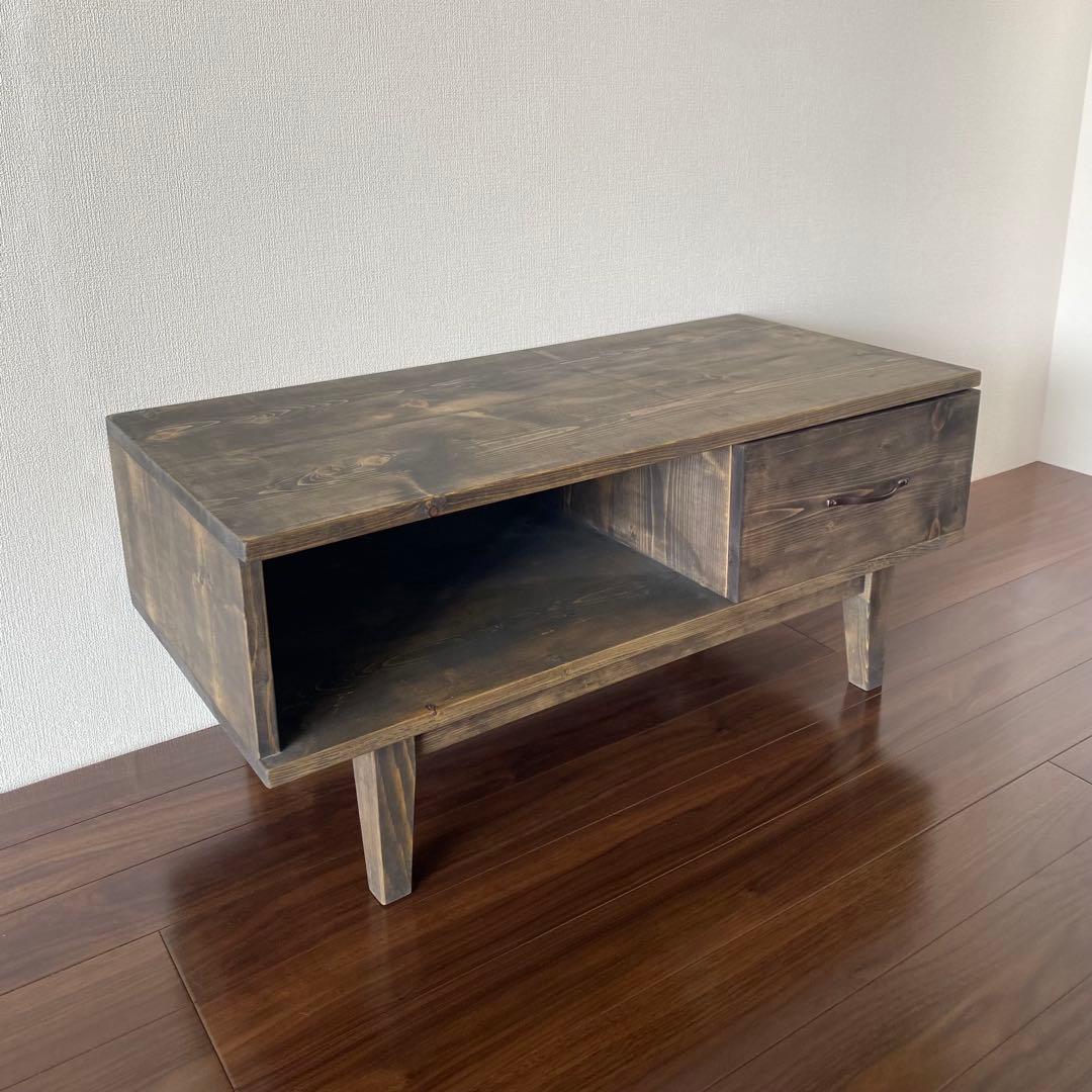 木製テレビ台(アンティークブラック)