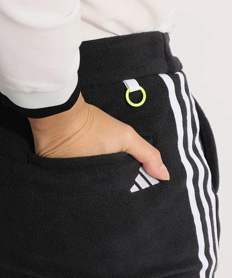 新品adidas ジップアップジャケット 黒　フリースセットアップ　ゴルフ秋冬