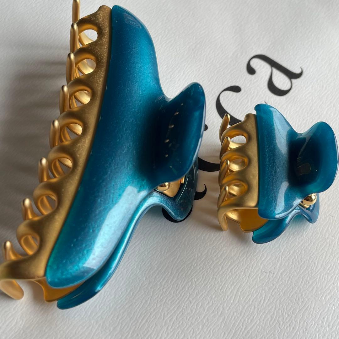 【早い者勝ち】極美品 acca アッカ クリップ 大小セット ブルー 2つセット