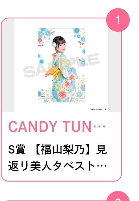 すきくじ S賞 【福山梨乃】直筆サイン入り見返り美人タペストリー