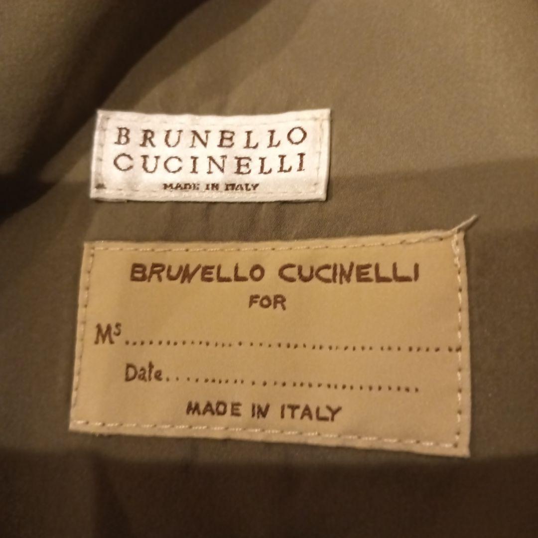 BRUNELLO　CUCINELLIオリーブ色 フード付きロングコート