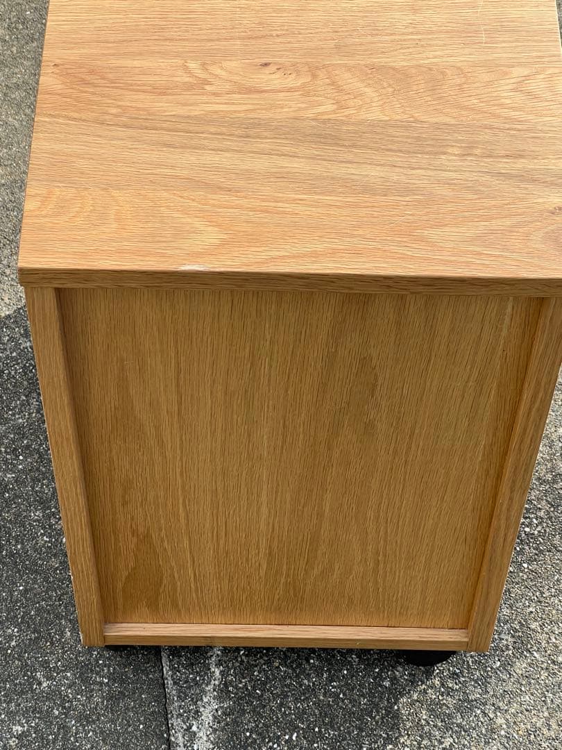 無印良品　無垢材デスクキャビネット　オーク材　学習机　1