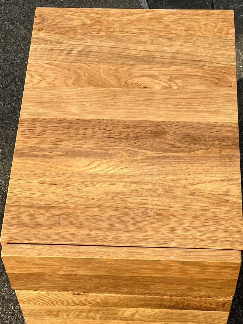 無印良品　無垢材デスクキャビネット　オーク材　学習机　1