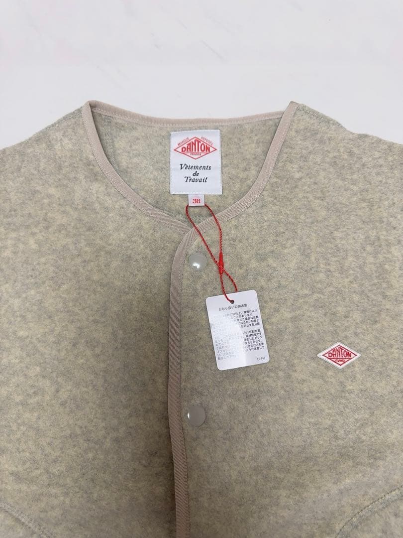 未使用品DANTON(ダントン)フリース カラーレスベスト レディース38