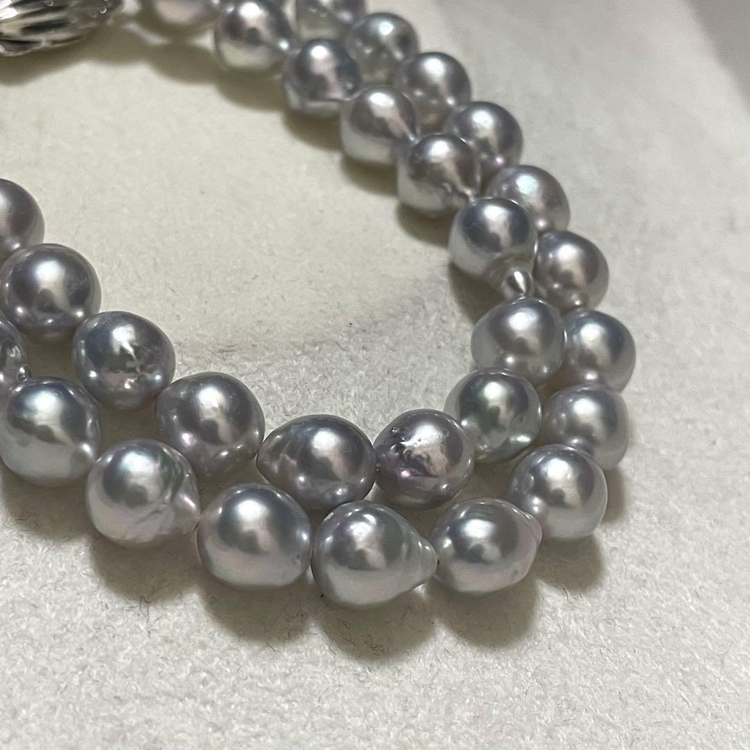 なえ 【テリ強✨大珠】 あこや本真珠 ネックレス パール バロック ブ