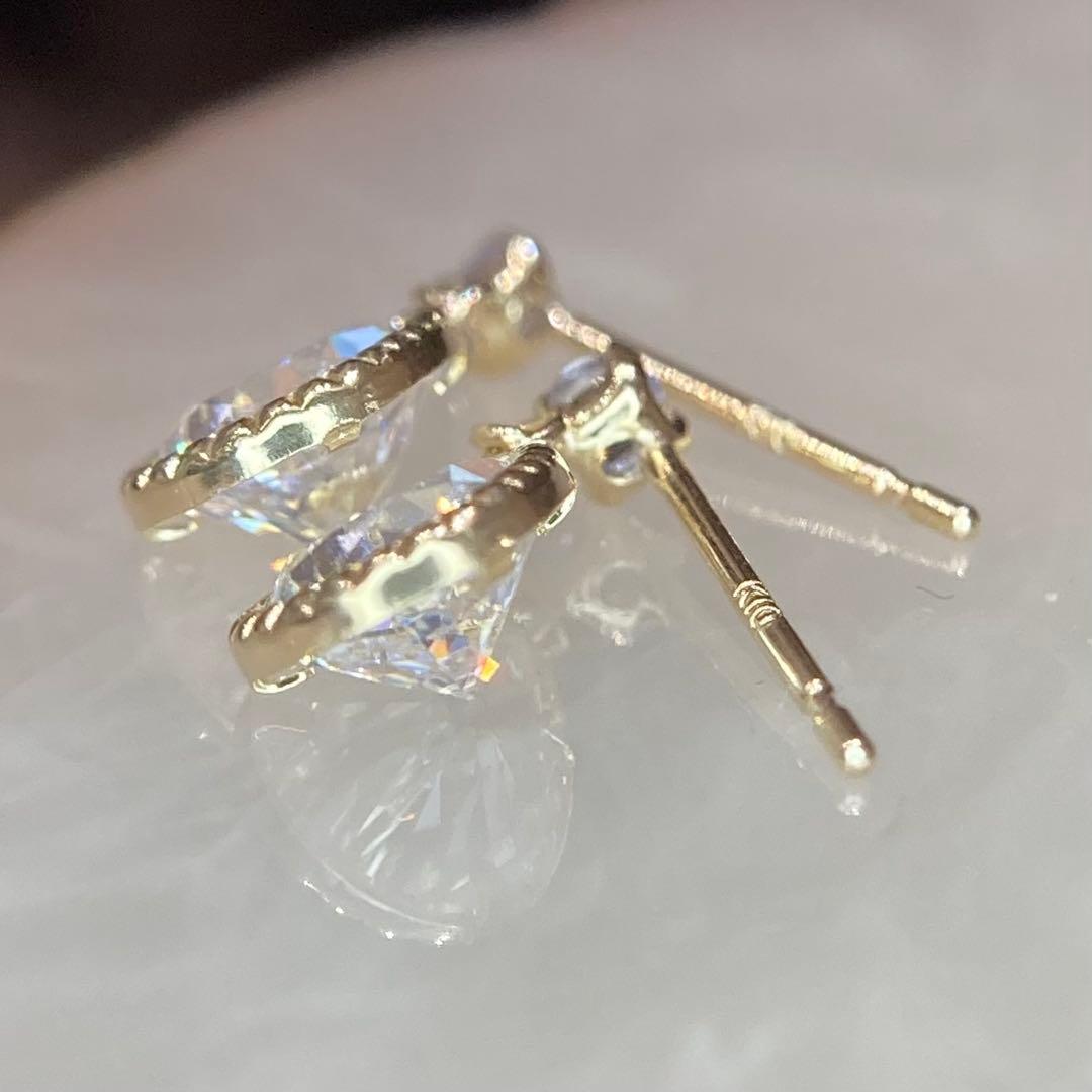 【新品未使用】k10 キュービックジルコニア　天然タンザナイト　ピアス