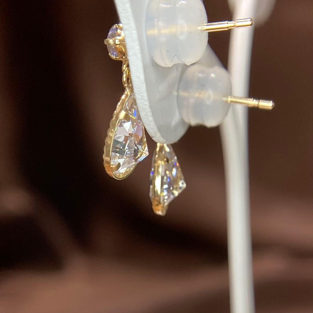 【新品未使用】k10 キュービックジルコニア　天然タンザナイト　ピアス