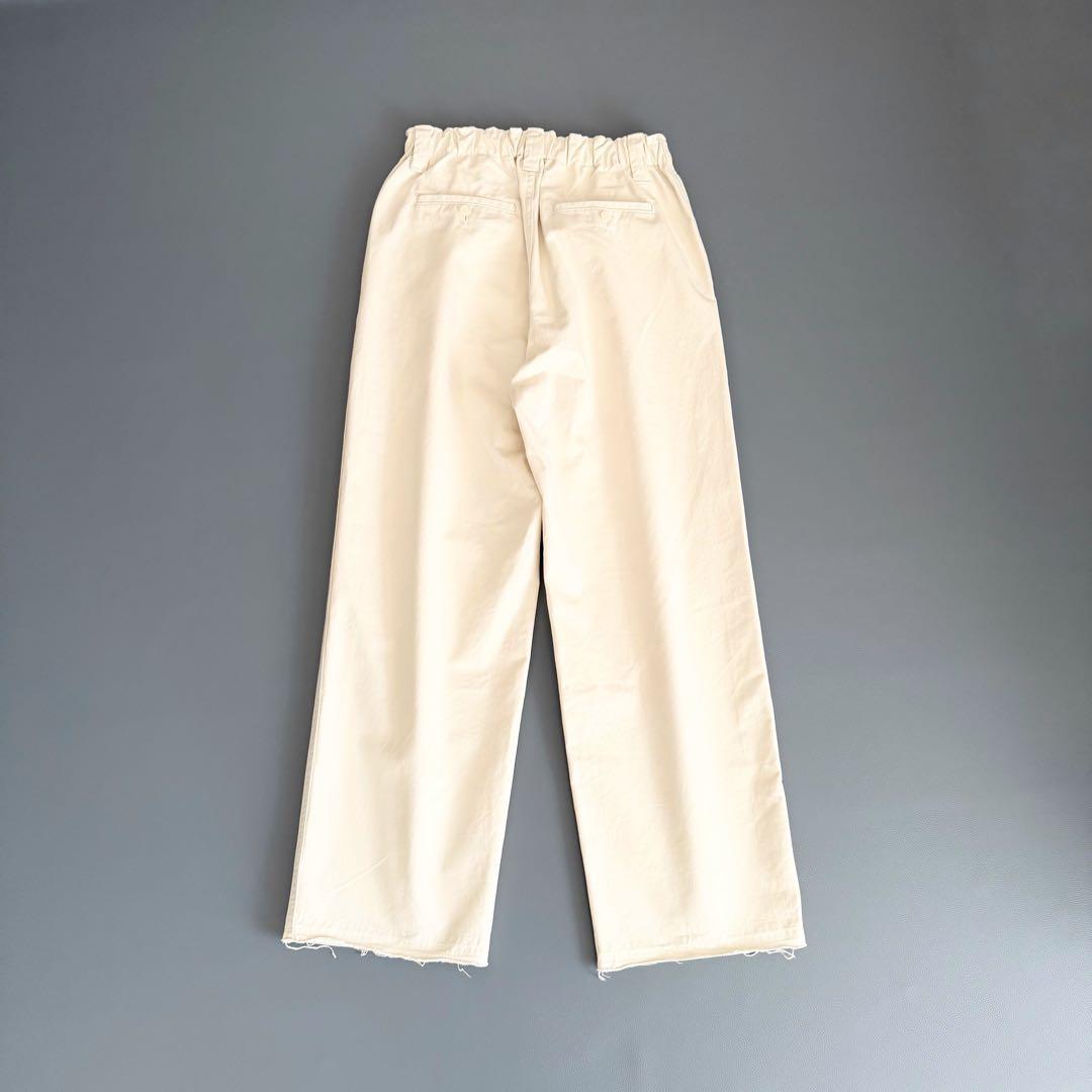 極美品　ドゥロワー　DRAWER　CAPSULE コットンツイル　タチキリパンツ