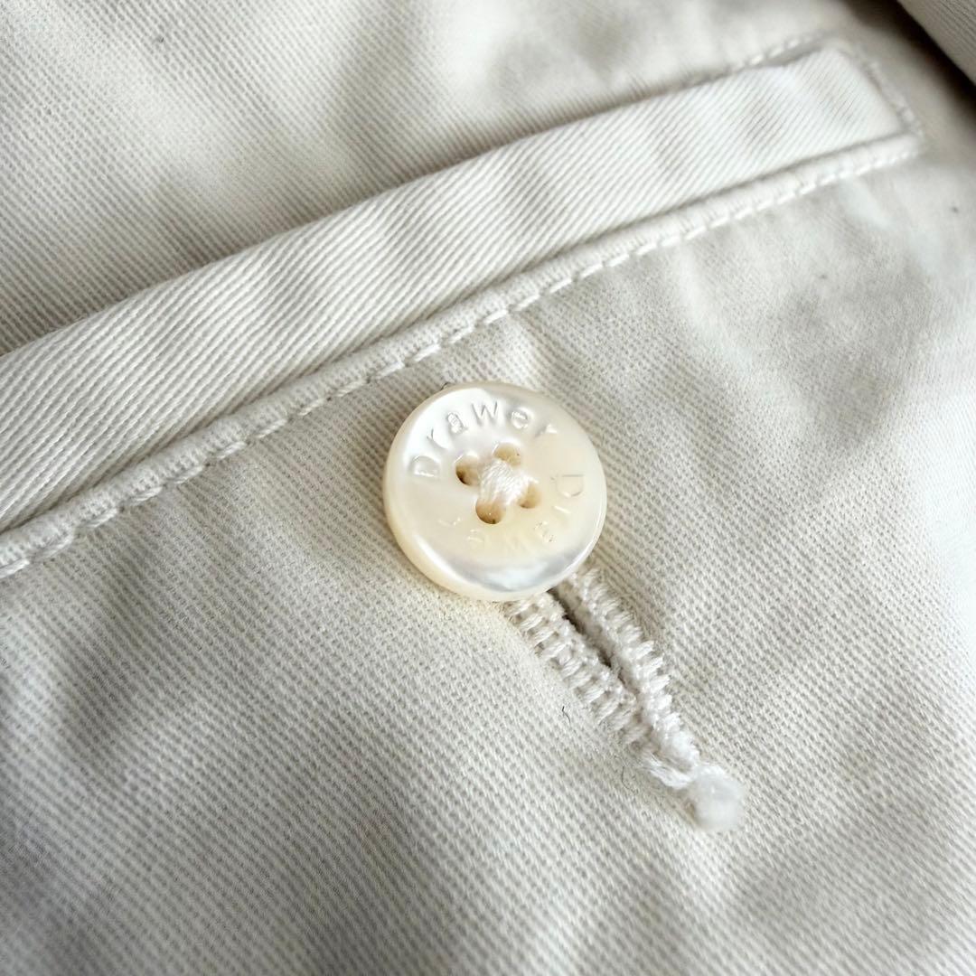 極美品　ドゥロワー　DRAWER　CAPSULE コットンツイル　タチキリパンツ