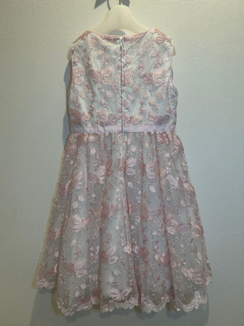 ★美品　メゾピアノ 花柄刺繍ワンピース 120cm＆ニットボレロ　Mドレスセット