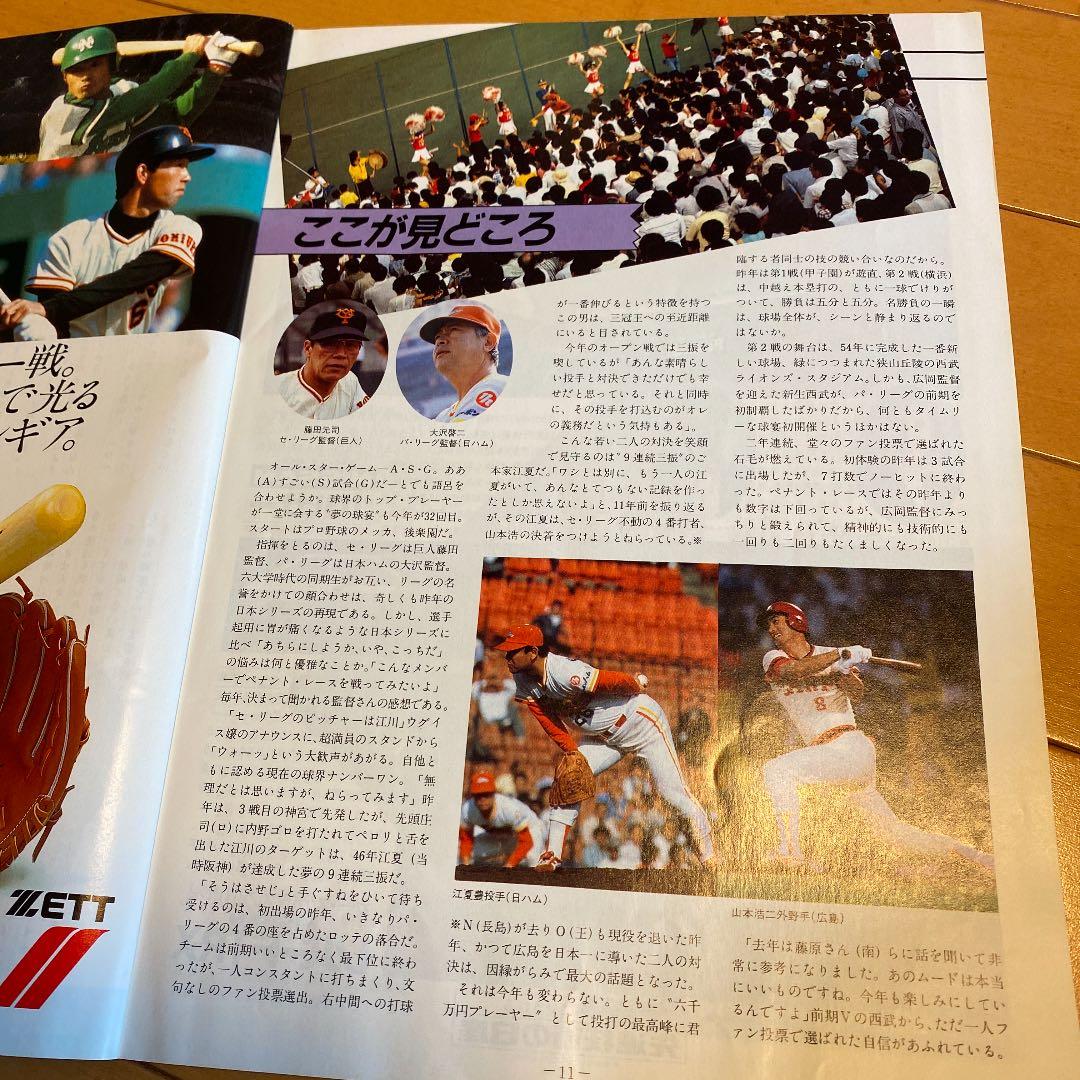 1982プロ野球オールスターゲーム@オフィシャルプログラム