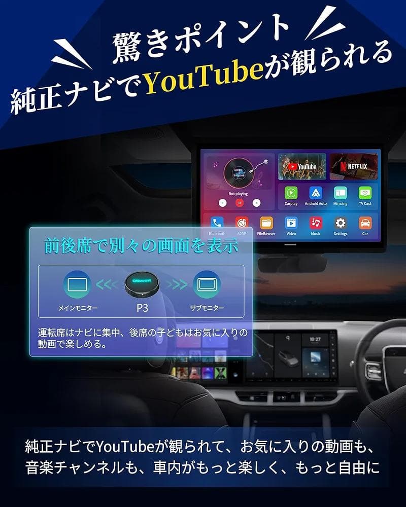 【公式】新型 モデル オットキャスト P3 Pro Ottocast ⭐A①73