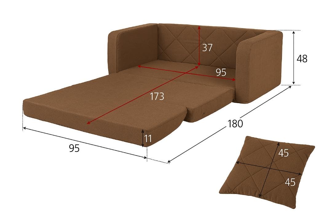 【新品】肘リクライニング　ソファベッド　幅110cm アウトレット
