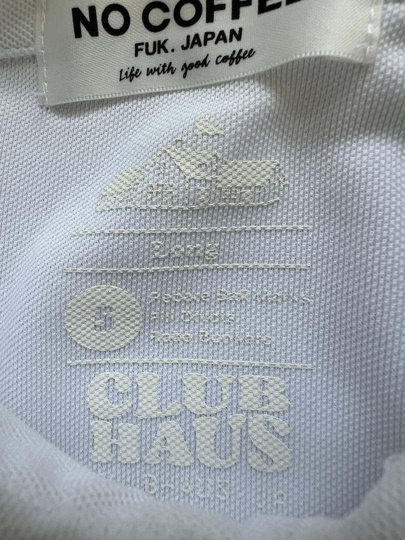 NO COFFEE NO GOLF ノーコーヒー ノーゴルフ ポロシャツ 白