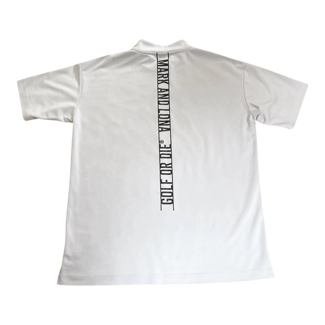 MARK&LONA モックネック　半袖 Tシャツ スカル　ゴルフ　L 伸縮性