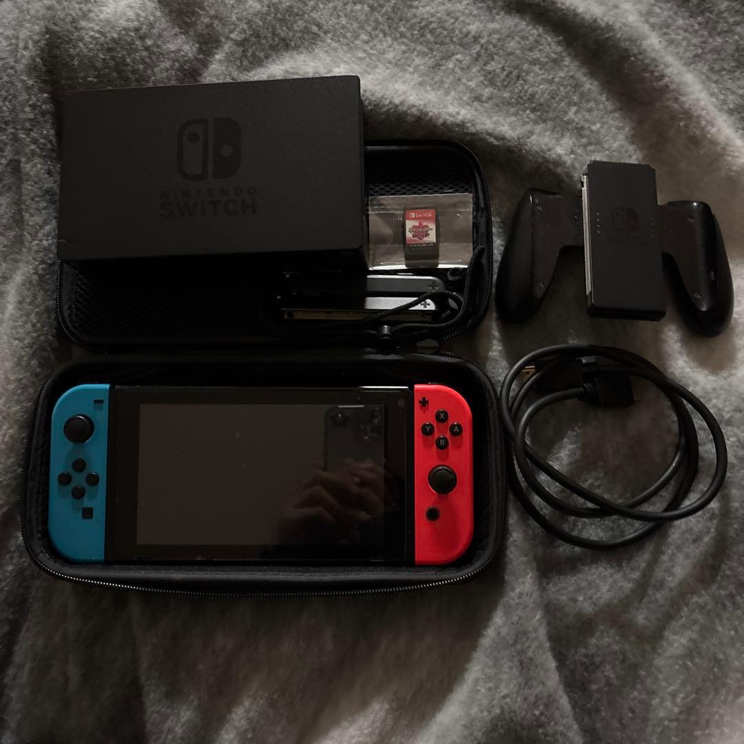 NintendoSwitchネオンレッド/ネオンブルー セット 本体 ソフト付き
