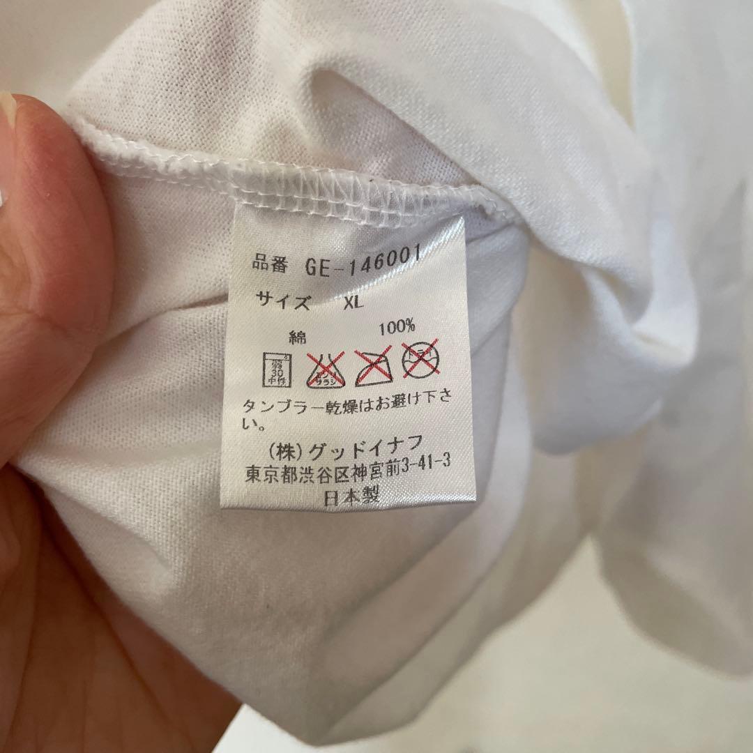 GOOD ENOUGH 初期　ホワイト×ホワイト　重ね着風　長袖Tシャツ