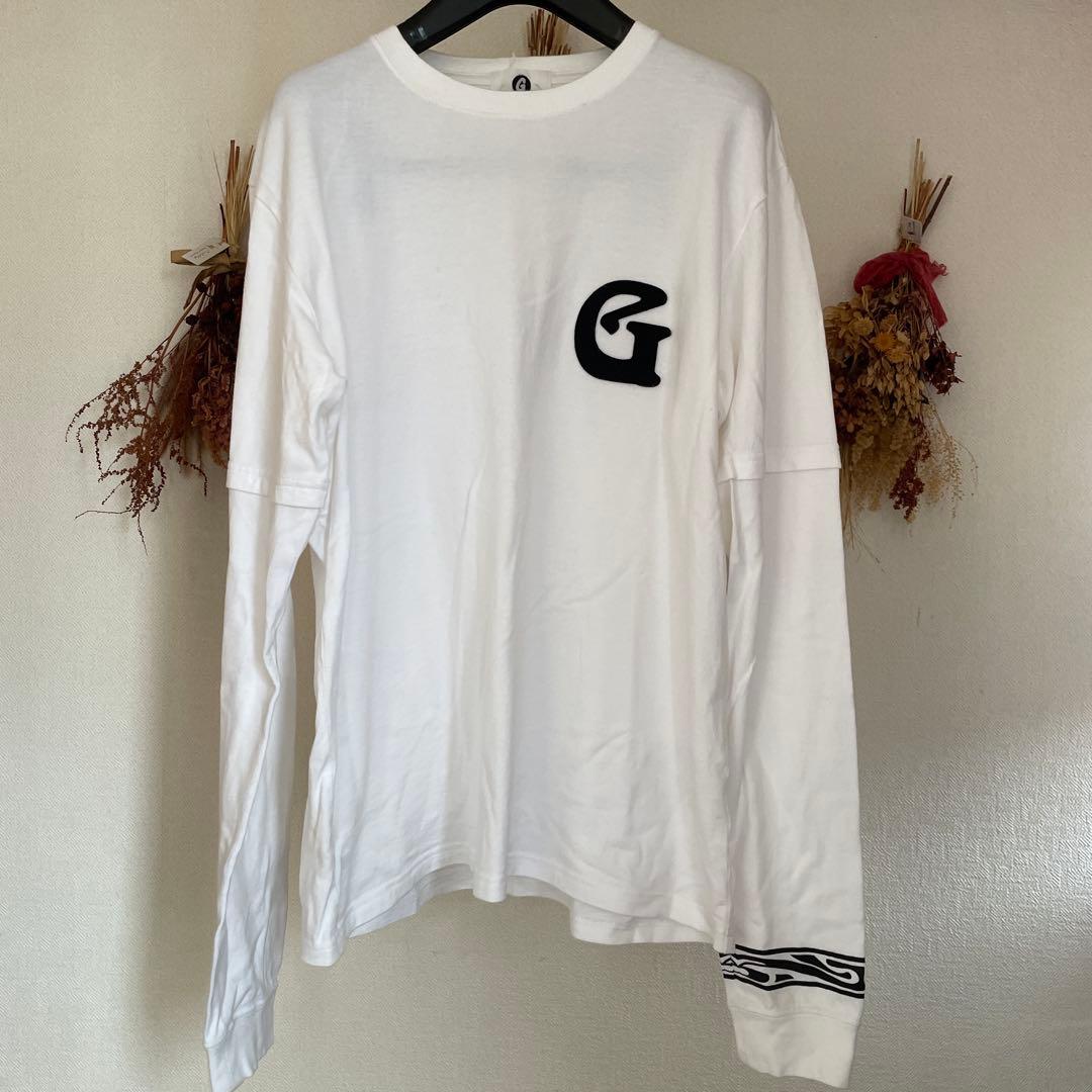 GOOD ENOUGH 初期　ホワイト×ホワイト　重ね着風　長袖Tシャツ