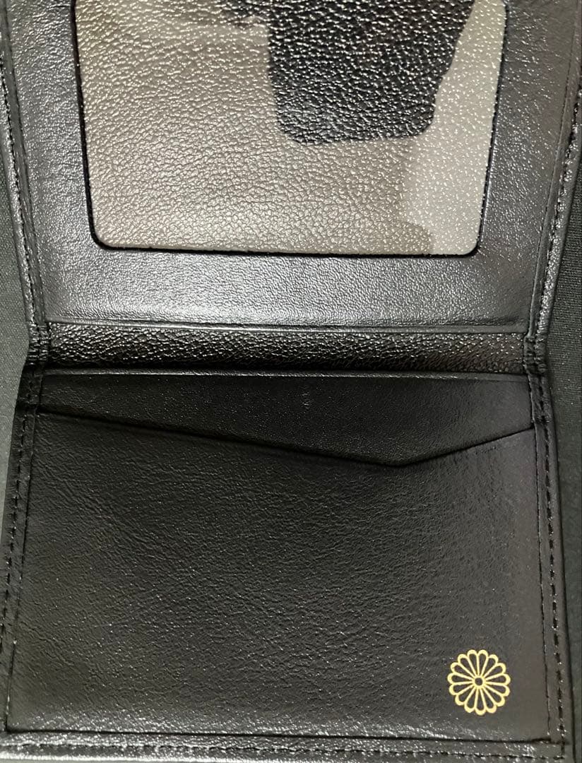 皇居　二つ折り財布 と 定期入れ 黒