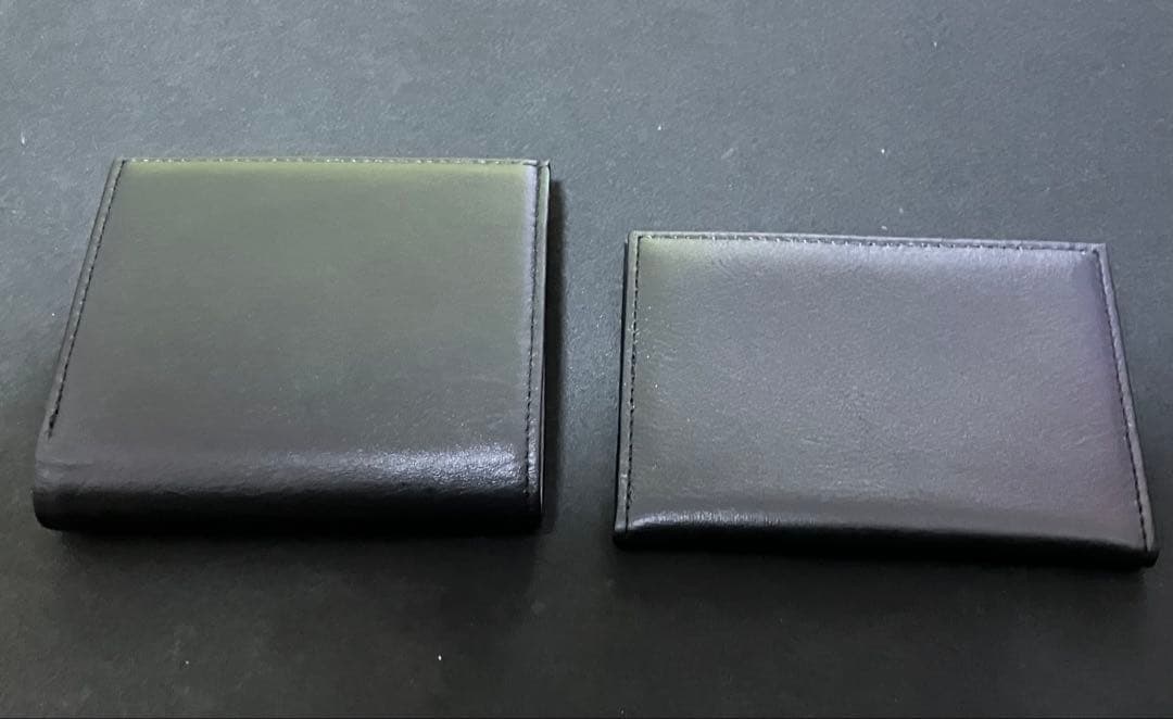 皇居　二つ折り財布 と 定期入れ 黒