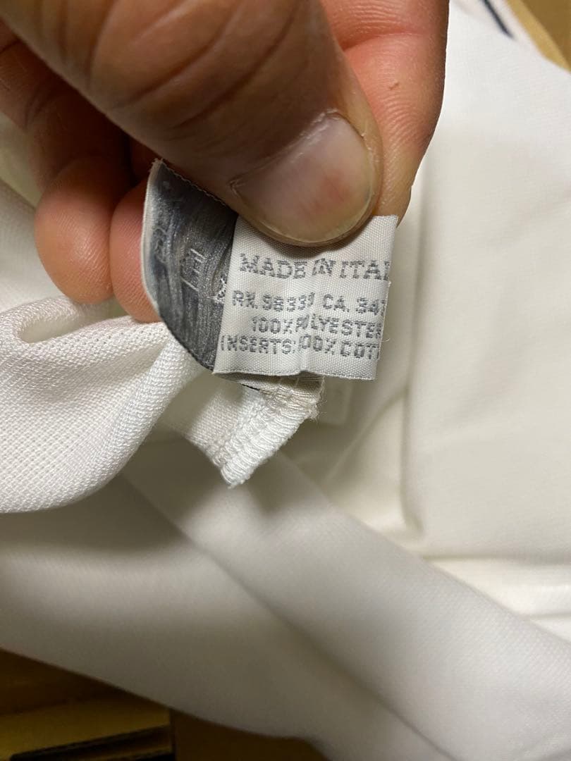 miumiu ポロシャツ メンズ ホワイト ポロシャツ ポケット付き