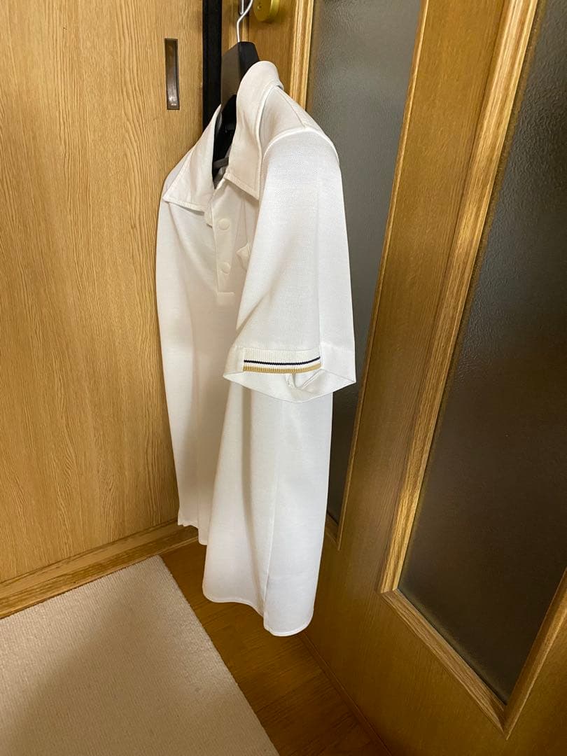 miumiu ポロシャツ メンズ ホワイト ポロシャツ ポケット付き